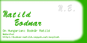 matild bodnar business card