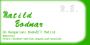 matild bodnar business card